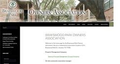 Desktop Screenshot of braeswoodpark.org